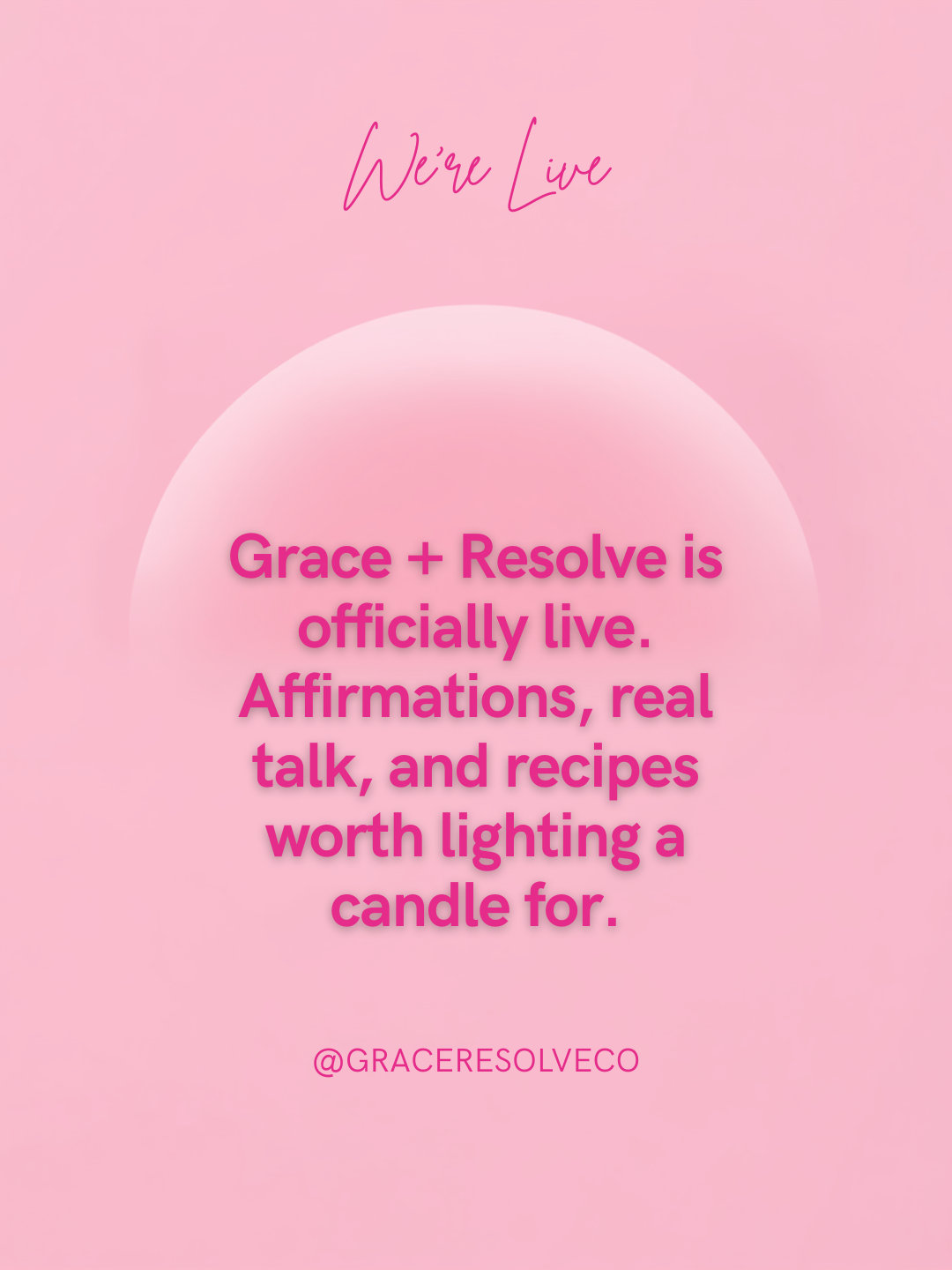 Grace and Resolve Pink Quote Card Template